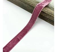 6-38mm Velvet Ribbon Wedding Party Decoration Handmade Wrapping Hair Bowknot DIY Christmas -16 Mauve-6mm 5yards
