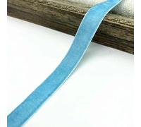 6-38mm Velvet Ribbon Wedding Party Decoration Handmade Wrapping Hair Bowknot DIY Christmas -23 Sky Blue-6mm 5yards