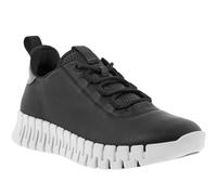 (6 (39EU) UK, Black/Light Grey) ECCO Womens Gruuv Leather Leisure Elastic Laces Trainers Sneakers Shoes