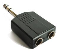 6.3mm 1/4" Stereo Plug To 2 X 6.35mm Jackadapteramp