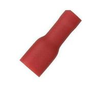 6.3mm Red Fully insulated Female Lucar spade crimp auto electrical terminals connectors (20pack)