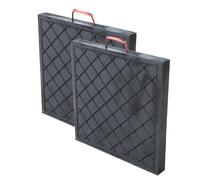 6 4 2 1 Pack Crane Outrigger Pads for 5-40 Ton Trucks, RVs, Trailers - Black Waterproof Stabilizer with Textured Grip, Stackable, Unbreakable with Built-In Handle (2PC, 30x30x3cm)