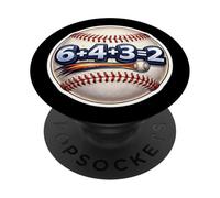 6+4+3=2 Double Play Baseball Player Funny Coach Saying Quote PopSockets Adhesive PopGrip