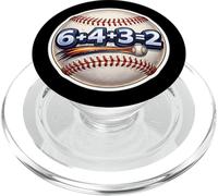 6+4+3=2 Double Play Baseball Player Funny Coach Saying Quote PopSockets PopGrip for MagSafe
