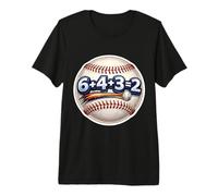 6+4+3=2 Double Play Baseball Player Funny Coach Saying Quote Premium T-Shirt