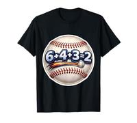 6+4+3=2 Double Play Baseball Player Funny Coach Saying Quote T-Shirt