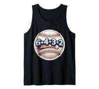 6+4+3=2 Double Play Baseball Player Funny Coach Saying Quote Tank Top