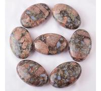 6 * 4 CM Natural Hot Stones Massage Stones- Colored Set 7 PCS Bianstone Massage Stones Rocks for Home Spa Warming Relaxing Palm Hot SPA Crystal Beauty Care Tool