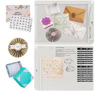 6.4"x 8.5" Scoring Board, Envelope Maker, Mini Scoreboard for Paper Crafts, Multi-Purpose Paper Scoring Board with Bone Folder for Card Making Envelope Making and Gift Box Making DIY Craft Projects