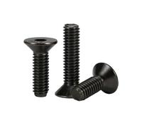 6-40pcs M2/M2.5/M3/M4/M5/M6/M8 Black Nickel Plated Carbon Steel Countersunk Head Hexagon Socket Machine Screws, M2x10mm(40pcs)