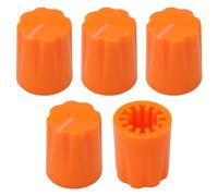 6.4mm Hole Tall Davies Style Instrument/Pedal Control Knob Pack of 5 (Orange)