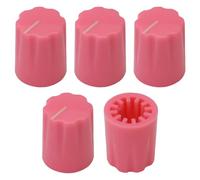6.4mm Hole Tall Davies Style Instrument/Pedal Control Knob Pack of 5 (Pink)