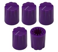 6.4mm Hole Tall Davies Style Instrument/Pedal Control Knob Pack of 5 (Purple)