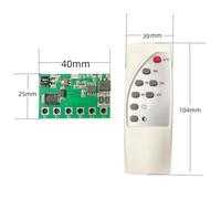 6.4V-12V Solar Street Light Control Board with Remote - LED Driver for LiFePO4 & Lithium Batteries, 5-18V Solar Input, Compact ABS/PC Design
