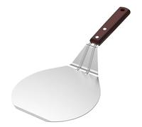 6.5/10/12inch Pizza Shovel Metal Non-Stick Pizza Peel with Wood Handle Cake Lifter Transfer Tray for Homemade Baking Pizza Bread(10 inch)