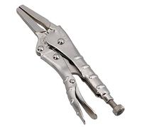 6.5” (165mm) Long Nose Straight Locking Pliers Mole Grips with Ribbed Handles