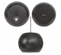 6.5" 30w Black Hanging Suspended Pendant Ceiling Speaker 100v & 8ohm Background Loops Black One Size