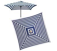 6.5/8/8.8/9.8ft Square Umbrella Replacement Canopy 4/8 Ribs Patio Parasol Replacement Fabric, Umbrella Top Sunshade Cover For Market Table Backyard Outdoor(Striped,3x3m/9.8ftx9.8ft)