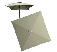 6.5/8/8.8/9.8ft Square Umbrella Replacement Canopy 4/8 Ribs Patio Parasol Replacement Fabric, Umbrella Top Sunshade Cover For Market Table Backyard Outdoor(Taupe,3x3m/9.8ftx9.8ft)