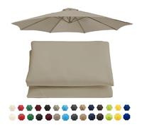6.5/8.8/9.8ft (200cm/270cm/300cm) Sun Umbrella Replacement Cloth 6/8 Arms UV 50+ Protection Replacement Parasol Fabric Canopy For Standard & Cantilever Parasols(Color:Top color,Size:8 ribs-3m(9.8ft))
