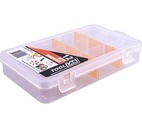 6.5" Beta Organiser 12 Compartment. Ideal for DIY tools and small parts. With removable separators and transparent lid.