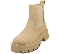 (6.5) Buffalo Aspen Vegan Womens Chelsea Boots in Brown