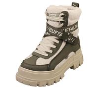 (6.5) Buffalo Aspha Com1 Warm Vegan Womens Fashion Boots in Khaki Cream