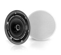 6.5” Ceiling Wall Mount Speakers - 2-Way Full Range Active Passive Speaker System Flush Design w/ Bluetooth Wireless Receiver 70Hz-20kHz Frequency Response 300 Watts - Pyle PWRC65BT White