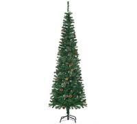 6.5 Foot Tall Pencil Slim Artificial Christmas Tree with Realistic Branches