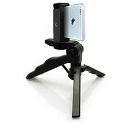 6.5" Inch Adjustable Tabletop Steady-Shot/Hand Grip Tripod with Smartphone Mount for All Smartphones and DSLR Cameras & Camcorders + eCostConnection Microfiber Cloth