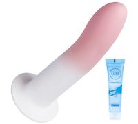 6.5 inch Dildo Anal Plug Butt Plugs Training for Beginners Insert Toys Advanced Massage Tool| Curved Anal Toy Prosate Massager | Harness Compatible Adult Sex Toys for Couples | Pink