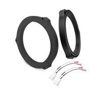 6.5 Inch Front Rear Door Speaker Spacer with Speaker Wiring Harness 2 PCS Fit for Ford Fusion Transit Focus Edge Fiesta Mondeo Mk4 Aftermarket Audio Speaker Spacer Ring Bracket