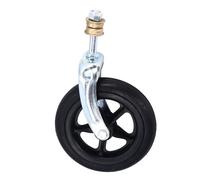6.5 Inch Wheelchair Front Castor with PU Tire and Alloy Steel Fork, Universal Front Drive Wheel Replacement for Wheelchairs, Grocery Carts, Mobility Scooters, and Medical