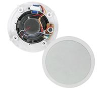 6.5" Round Ceiling Wall Speaker 100V Line / 8 Ohm 2 Way Premium PA Surround Loops Multi One Size