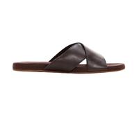 (6.5 UK, Gaucho) Timberland Mens Cross Strap Leather Flat Sliders