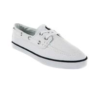 (6.5 UK, White/Navy) Ralph Lauren Childrens/Kids Briar Canvas Flat Boat Shoes