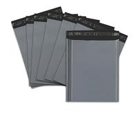 6.5 x 9 x 100 Grey Bags Self Adhesive, Waterproof & Tear-Proof Carrier Bags - Plastic Mailing Envelopes for Postage | 100 Pack, 6.5x9 Inches