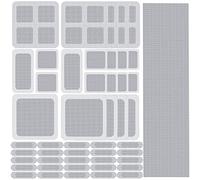 6.56ft + 20 pcs Windows Screen Repair Tape Patches, VEINARDYL Self-Adhesive Screen Door Stickers Replacement Repair Kit Mesh Repair for Repairing Holes Tears