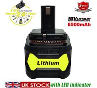 6.5Ah For RYOBI P108 18V One Plus High Capacity Battery Lithium RB18L50 RB18L60