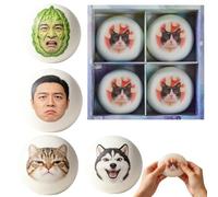 6.5cm Stress Relief Balls Personalized,4pcs Baozi Man-tou Squishy Stress Ball Gift Box,Glitter Squishys Sensory Toys Stress Balls Gift for Birthdays, Holidays,Kids and Adults,