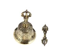 6.5CM Tibetan Copper Handbell Portable Buddhist Bell for Rituals Creative Gold Color Bell for Meditation and Ancestral Ceremonies