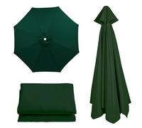 6.5FT/2.0M ～ 11.5FT/3.50M Umbrella Replacement Fabric, Outdoor Parasol Replacement Covers, 6/8-Rib Umbrella Top, Beach Canopy, Garden Parasol, Only the top cover(Dark green,6.5FT/2.0M-8Ribs)