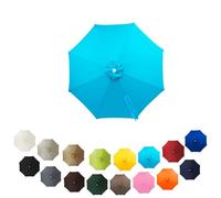 6.5FT 8FT 9FT 10FT Outdoor Umbrella Canopy Replacement -Parasol Fabric Cover for Garden Pool Lawn Patio - Fits 6/8 Ribs Weather-Resistant UV Protection