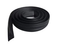 6.5ft Quarter Cove Molding Flexible Molding Trim Self Adhesive | Fast Crown Molding Peel and Stick Ceiling Cornice | Caulk and Trim Strips for Floors Window Door Ceiling | Paintable (Black (L):50MM/1