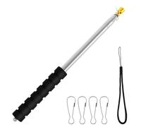 6.5FT Telescopic Flag Pole Stainless Steel Telescopic Handheld Flagpole Extendable Retractable Guide Flagpole with Nonslip Handle Tour Guide Flag Pole Pointer for Garden, Handheld, Banner, Teaching