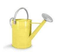 6.5L Beige Yellow Watering Can - Rust-Resistant Metal Watering Pot with Removable Spout, Adjustable Top Handle for Outdoor Indoor Plants, Garden, Lawn & Flowers