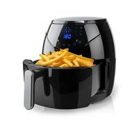 Ex-Pro 6.5L Hot Air Fryer for Healthy Low Fat Cooking, with Adjustable Temperature, Digital Display Control, 12 Presets and 60 Minute Timer, 1800W - Black
