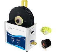 6.5L Ultrasonic Record Cleaner with Degas, Adjustable Temperature Timer, Automatic Rotation for 7, 12 Inch Vinyl Records