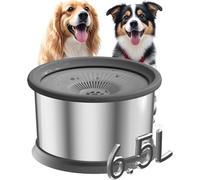 6.5L Water Bowl for Dogs, Leakproof and Splashproof, Stainless Steel Slow Drinking Bowl, Large Non-Slip Water Bowl for Dogs Who Love Drinking
