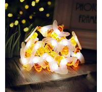 (6.5M 30LEDs Solar Powered) 1.5M-12M Solar Battery Powered LED Sting Fairy Lights Garden Decor Cute Honey Bee